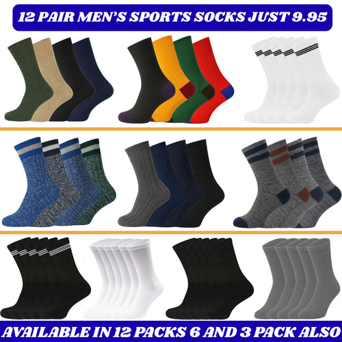 Mens sports socks pairs - socks, 6