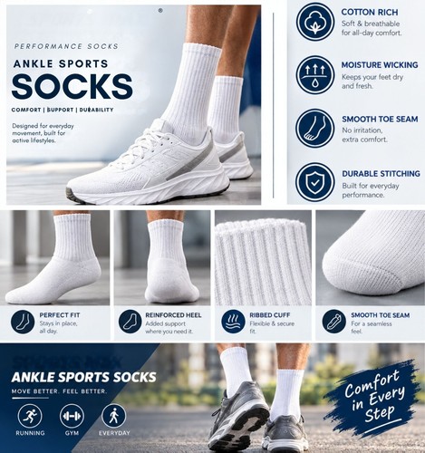 Pairs mens cotton rich - 6/12,