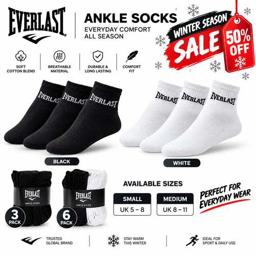 Everlast sports socks - 6, pairs
