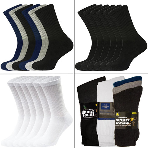 Mens sports socks pairs - mens, 6