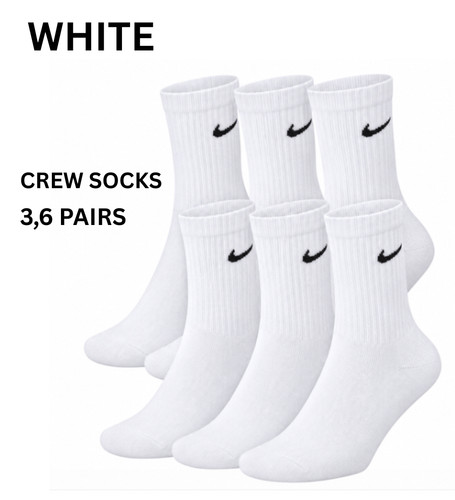 Nike white dri fit pairs - 3-6,