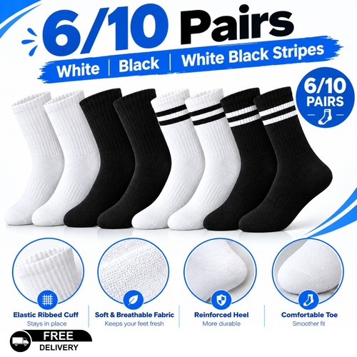Mens sports socks - 6, pairs