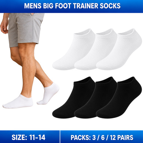 Mens trainer socks pairs - trainer, 6/12