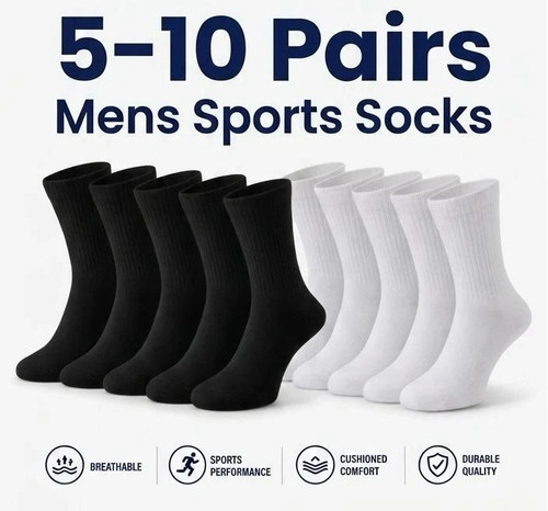 Mens sports socks - 5-30, pack