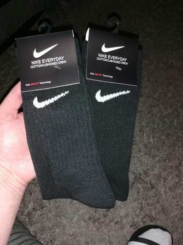 Black nike socks - black, m