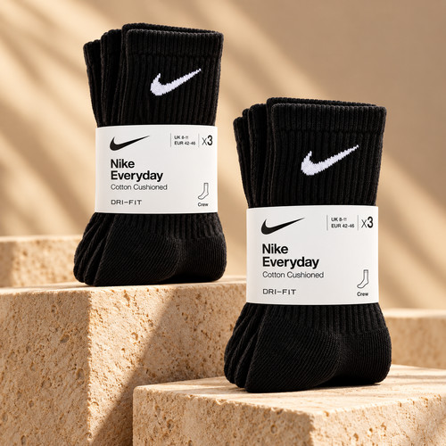 Nike everyday black crew - nike, socks