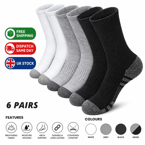 Mens sports socks pairs - socks, 6